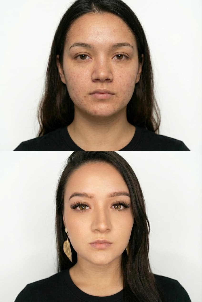 Mujer usando el Kit Completo de Cuidado Facial Premium